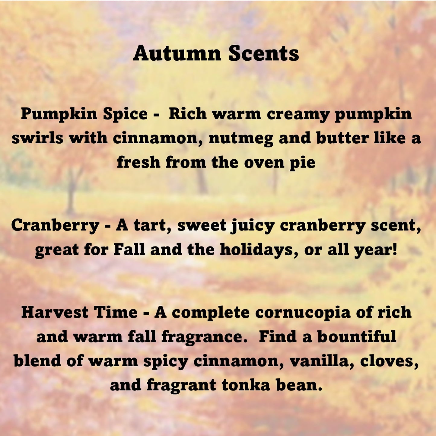 Autumn Wax Melts      3 Pack