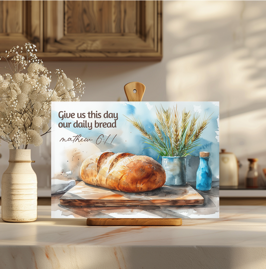 Give Us This Day Tempered Glass Cutting Board