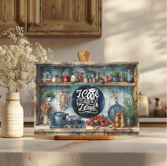 I Cook As Good As I Look Tempered Glass Cutting Board