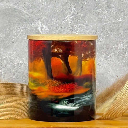 9 Ounce Autumn Warmth Coconut Blend Ceramic Jar Candle