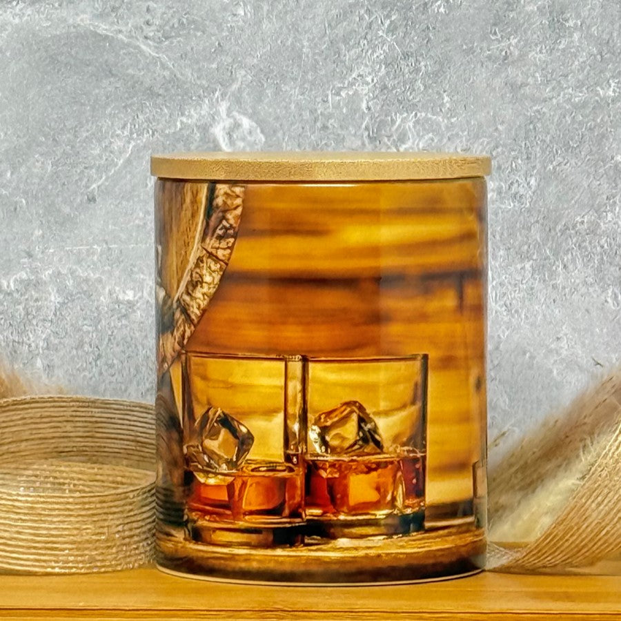 9 Ounce Bourbon Butterscotch Coconut Blend Ceramic Jar Candle