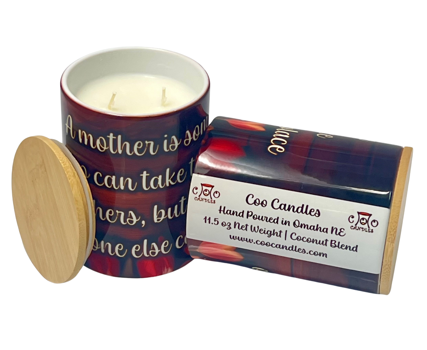 10.5  Ounce Mother's Day Jar Candle - No One Can Take Place - Pink Magnolia Scent