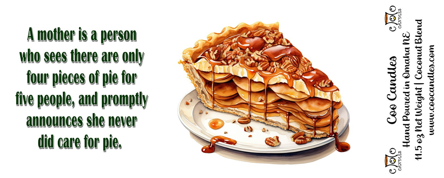 10.5  Ounce Mother's Day Jar Candle -  Last Piece of Pie - Hot Apple Pie Scent