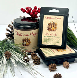 Christmas Spice Gift Set - 7 oz Jar Candle + 2 Wax Melts