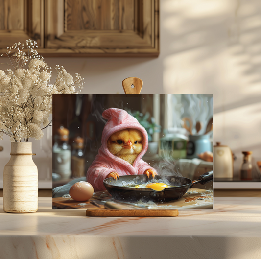 Chicken Cooking Eggs Tempered Glass Cutting Board