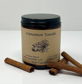 Cinnamon Vanilla - Coconut Blend Jar Candle - 7 oz