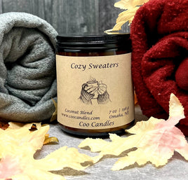 Cozy Sweaters - Coconut Blend Jar Candle - 7 oz