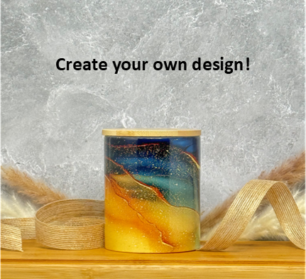 Create your own 9 Ounce Art Inspired Coconut Blend Ceramic Jar Candle