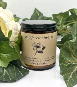 Rainforest Hibiscus - Coconut Blend Jar Candle - 7 oz