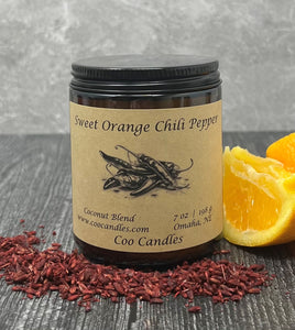 Sweet Orange Chili Peppers - Coconut Blend Jar Candle - 7 oz