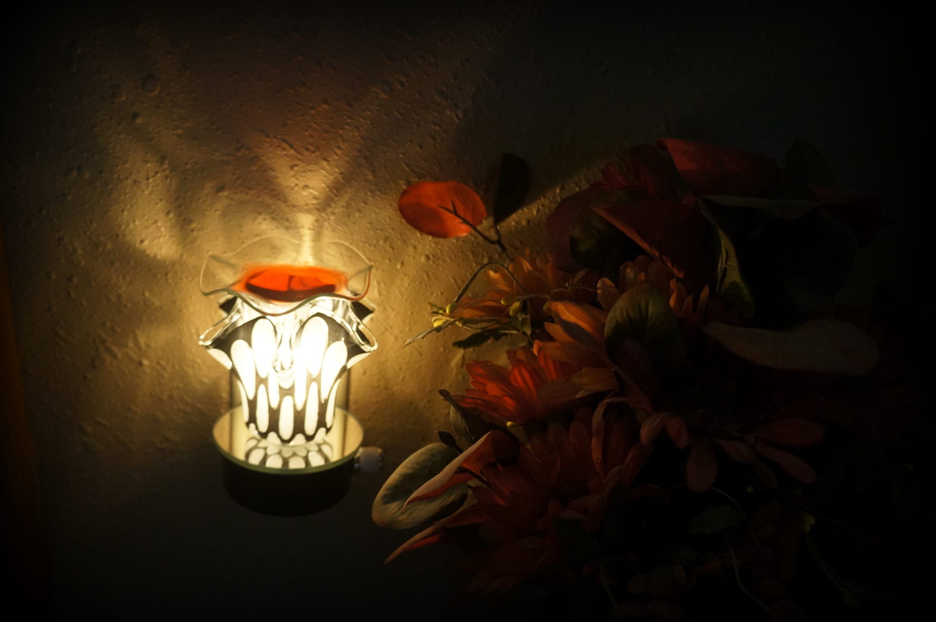 COOSA Crystal Wax Candle Warmer with 2 Light Bulbs,Fragrance Night